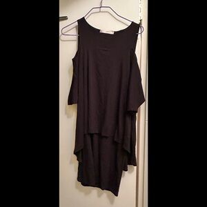 Testimony Black Sleeveless Layered Dress